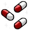 💊 Эмодзи «Black White Red» для Telegram