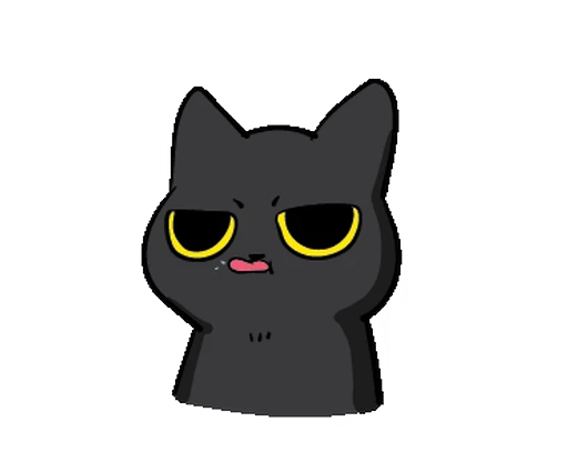Стикерпак Black Cat Misty для Telegram — скачать
