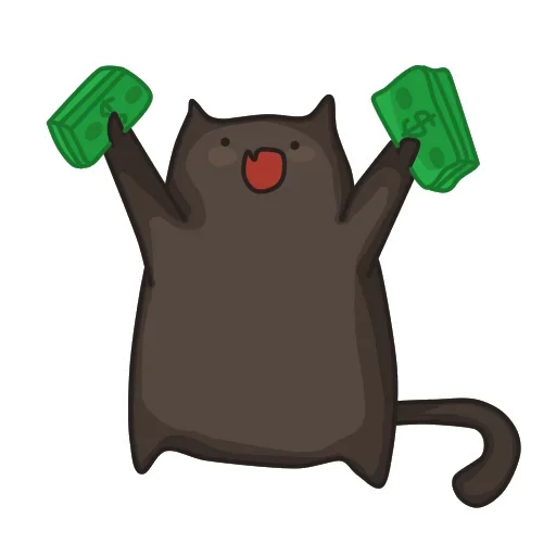 Стикерпак Black Cat для Telegram — скачать