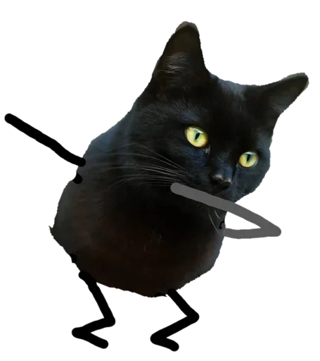 Стикерпак Black C для Telegram — скачать
