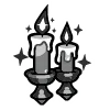 🕯 Эмодзи «Black Doodle» для Telegram