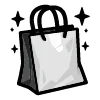 🛍 Эмодзи «Black Doodle» для Telegram