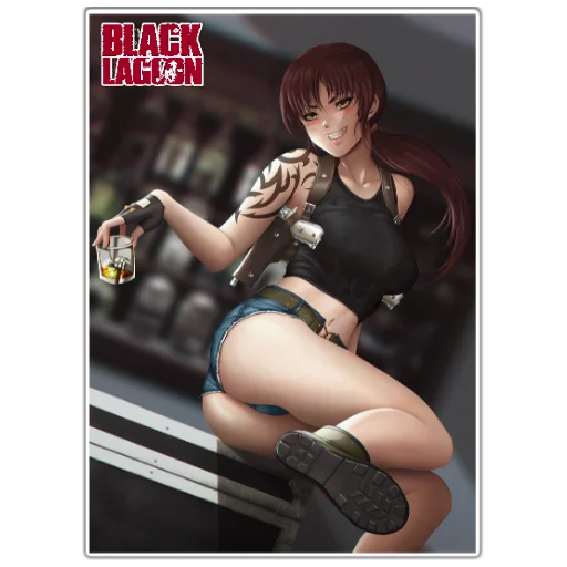 👺 Стикер «BlackLagoon» для Telegram