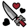 🌑 Эмодзи «Dark Black Red Mixed» для Telegram