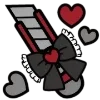 🌑 Эмодзи «Dark Black Red Mixed» для Telegram
