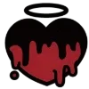 🌑 Эмодзи «Dark Black Red Mixed» для Telegram