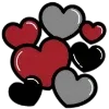 🌑 Эмодзи «Dark Black Red Mixed» для Telegram