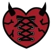 🌑 Эмодзи «Dark Black Red Mixed» для Telegram