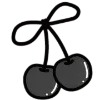 🌑 Эмодзи «Dark Black Red Mixed» для Telegram