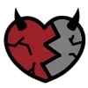 🌑 Эмодзи «Dark Black Red Mixed» для Telegram