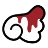 🌑 Эмодзи «Dark Black Red Mixed» для Telegram