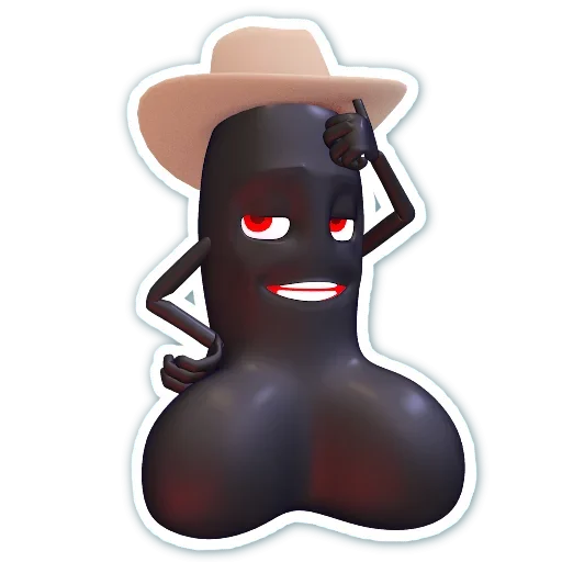 🤠 Стикер «BlackSmileyKher» для Telegram