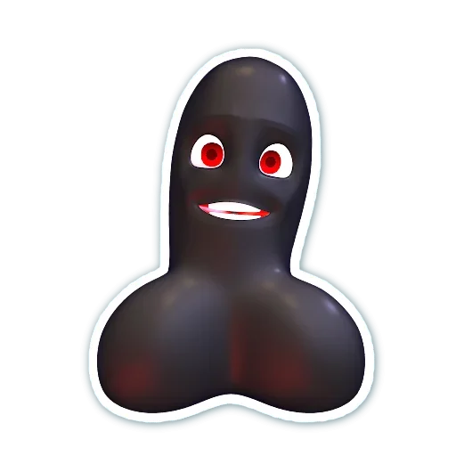 🍆 Стикер «BlackSmileyKher» для Telegram