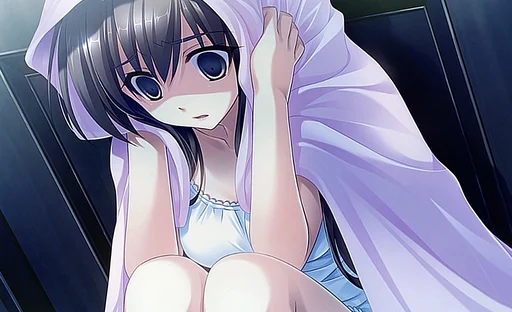 😰 Стикер «black anime girl» для Telegram