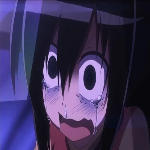 😭 Стикер «black anime girl» для Telegram