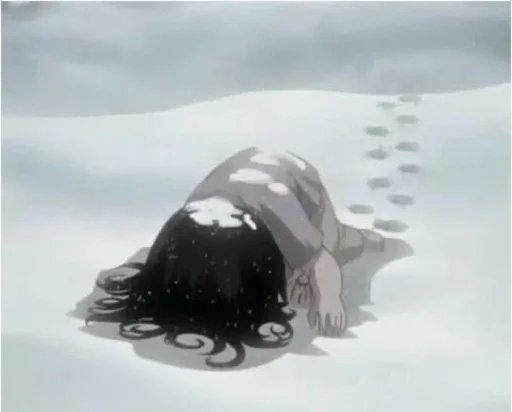 😔 Стикер «black anime girl» для Telegram