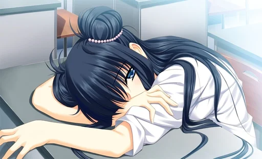 😣 Стикер «black anime girl» для Telegram