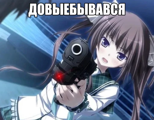 😈 Стикер «black anime girl» для Telegram