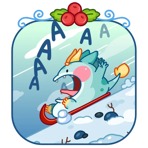🛷 Стикер «Дракон Близз» для Telegram