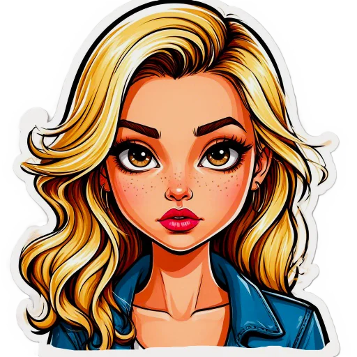 😐 Стикер «The blonde is cool» для Telegram