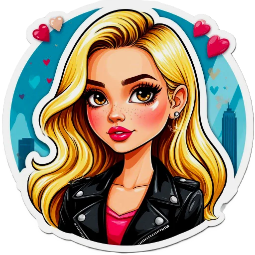 Стикерпак The blonde is cool для Telegram — скачать