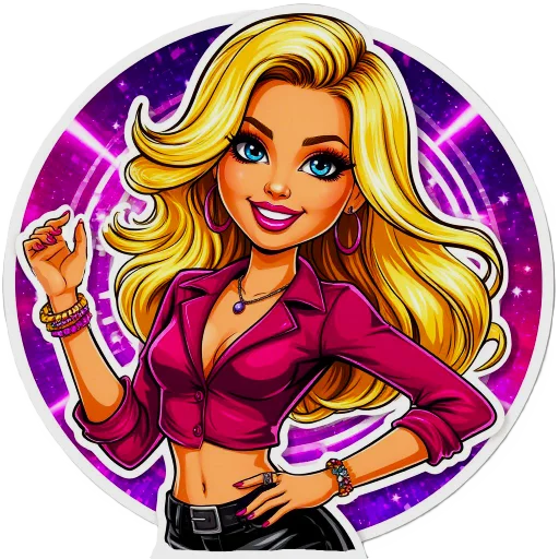 💃 Стикер «The blonde is cool» для Telegram