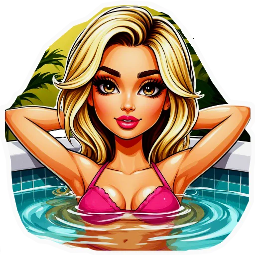 🧖‍♀️ Стикер «The blonde is cool» для Telegram