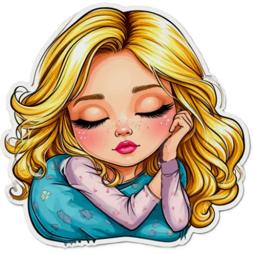 💤 Стикер «The blonde is cool» для Telegram