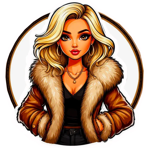 🥶 Стикер «The blonde is cool» для Telegram