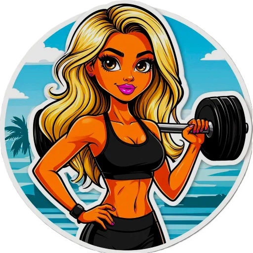 🏋️‍♀️ Стикер «The blonde is cool» для Telegram