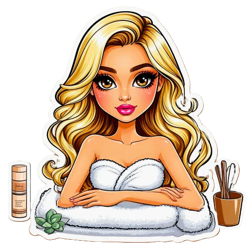 🧖‍♀️ Стикер «The blonde is cool» для Telegram