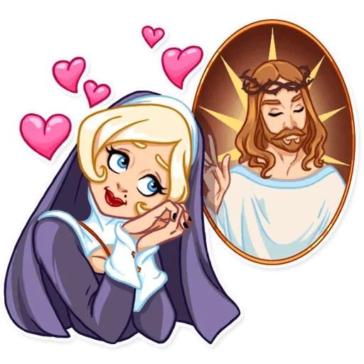 💕 Стикер «Naughty Nun» для Telegram