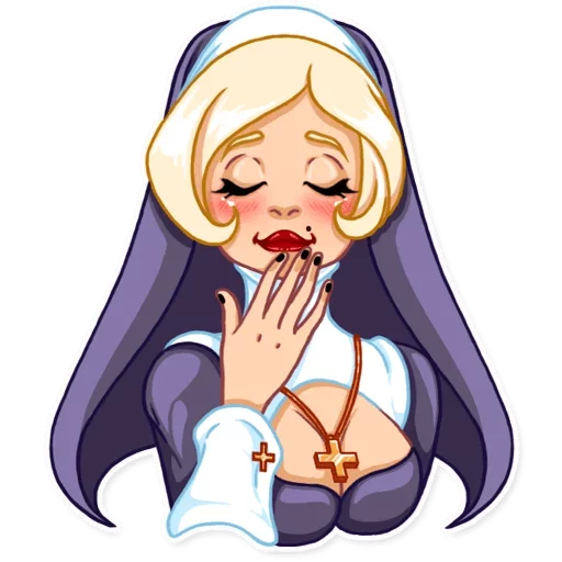 😊 Стикер «Naughty Nun» для Telegram