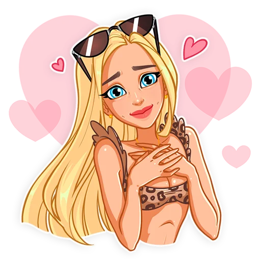 ❤ Стикер «Blondychain» для Telegram
