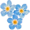 🌸 Эмодзи «Голубые» для Telegram