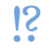 🩵 Эмодзи «Простые синие буквы и иконки» для Telegram