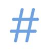 🩵 Эмодзи «Простые синие буквы и иконки» для Telegram
