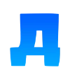 🤗 Эмодзи «Буквы в синем градиенте» для Telegram