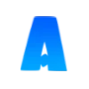 Эмодзи Буквы в синем градиенте для Telegram — скачать