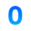 0⃣ Эмодзи «Буквы в синем градиенте» для Telegram