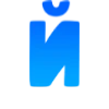 🤗 Эмодзи «Буквы в синем градиенте» для Telegram