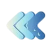 ⏪ Эмодзи «Буквы в синем градиенте» для Telegram