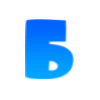 🤗 Эмодзи «Буквы в синем градиенте» для Telegram