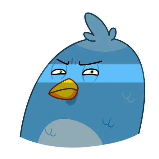 😑 Стикер «Blue Bird» для Telegram
