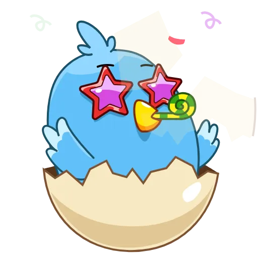🥳 Стикер «Blue Bird» для Telegram