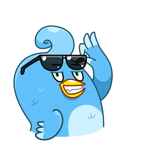 😎 Стикер «Blue Bird» для Telegram