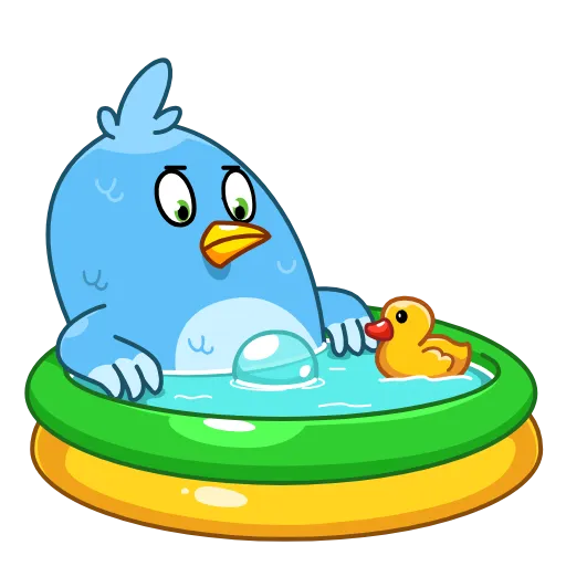 🛀 Стикер «Blue Bird» для Telegram