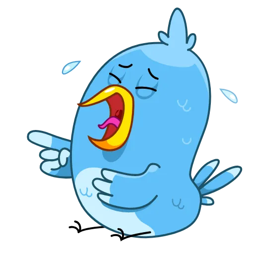 Стикерпак Blue Bird для Telegram — скачать