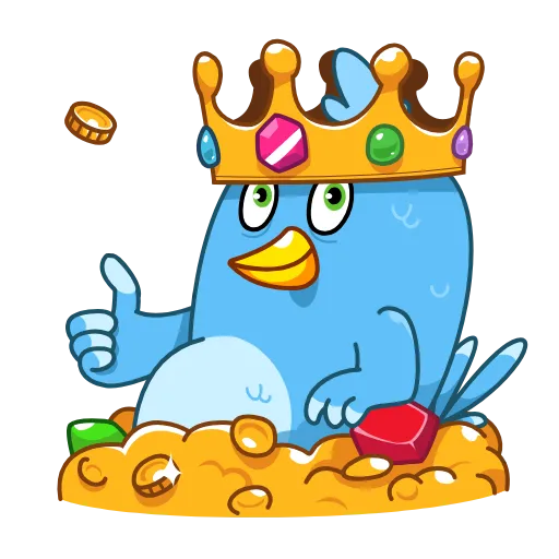 🤑 Стикер «Blue Bird» для Telegram
