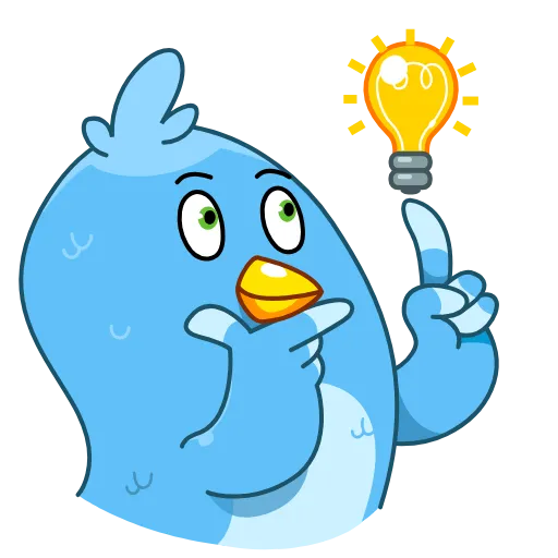 🤔 Стикер «Blue Bird» для Telegram